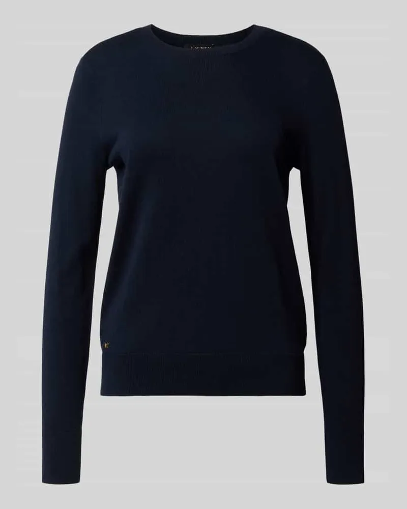 Ralph Lauren Strickpullover mit gerippten Abschlüssen Modell 'SHAVONNE Dunkelblau