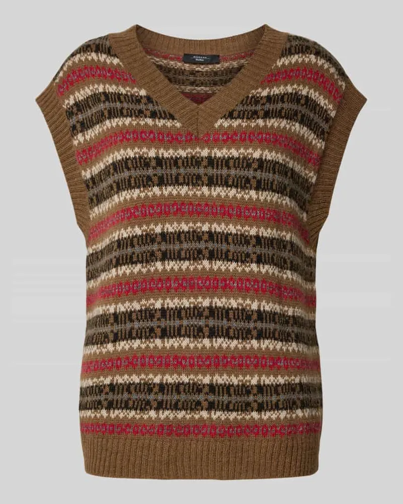 Max Mara Regular Fit Pullunder aus reiner Alpakawolle Camel