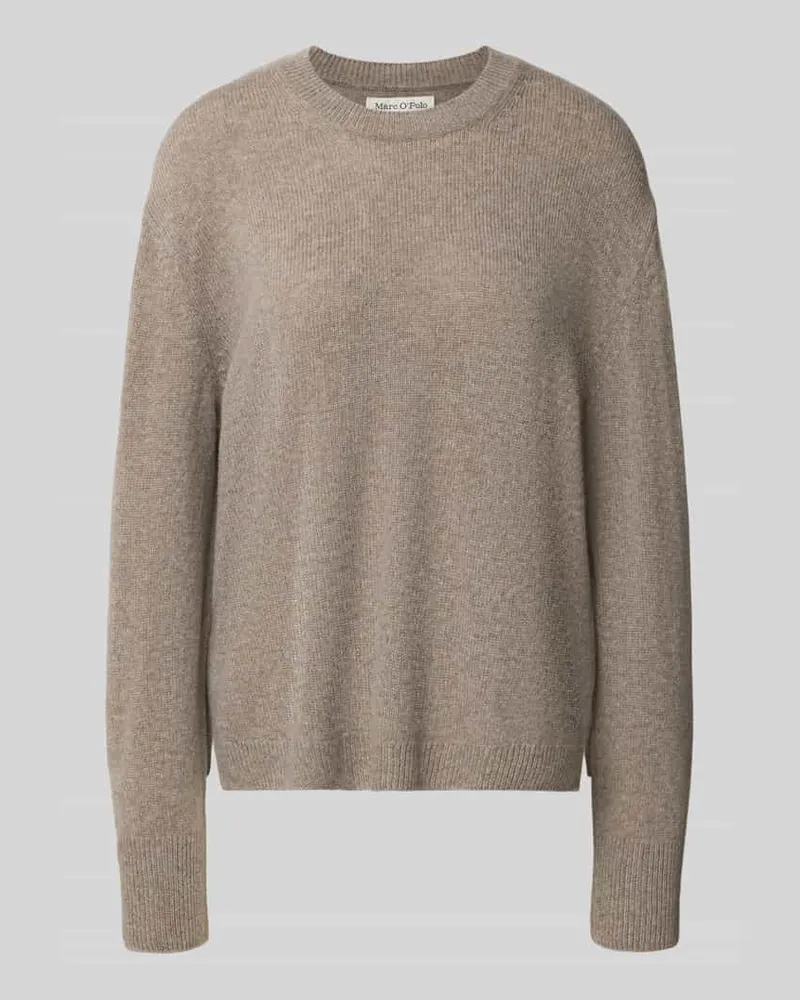 Marc O'Polo Loose Fit Pullover aus reiner Wolle Taupe
