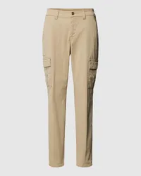 MAC Jeans Cargohose mit Label-Details Beige