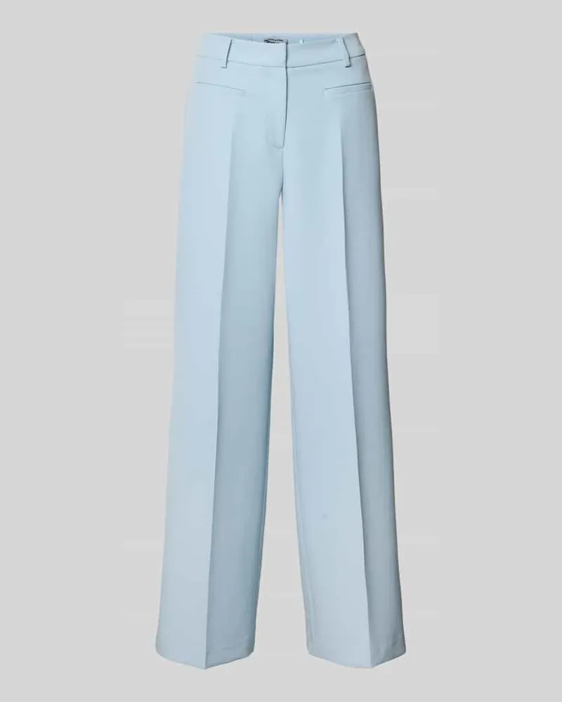 More & More Stoffhose mit Leistentaschen und Bügelfalte Hellblau