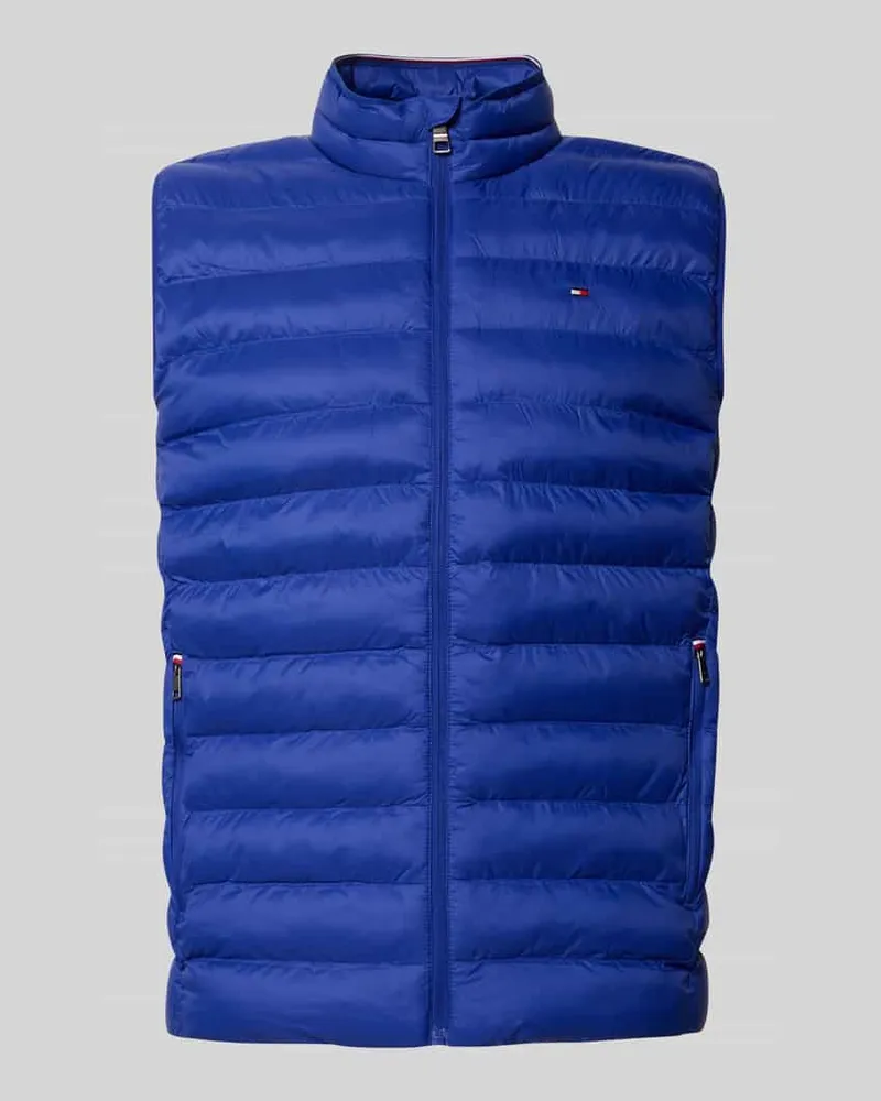 Tommy Hilfiger Regular Fit Steppweste mit Logo-Stitching Royal