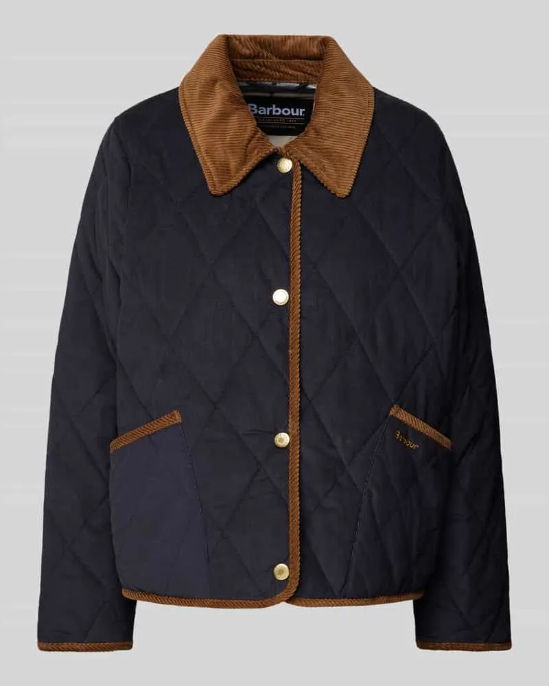 Barbour Jacke mit Druckknopfleiste Modell 'Emilia Marine