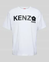 Kenzo T-Shirt mit Label-Print Weiss