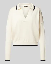 Ralph Lauren Strickpullover mit gerippten Abschlüssen Modell 'FLORRIE Offwhite