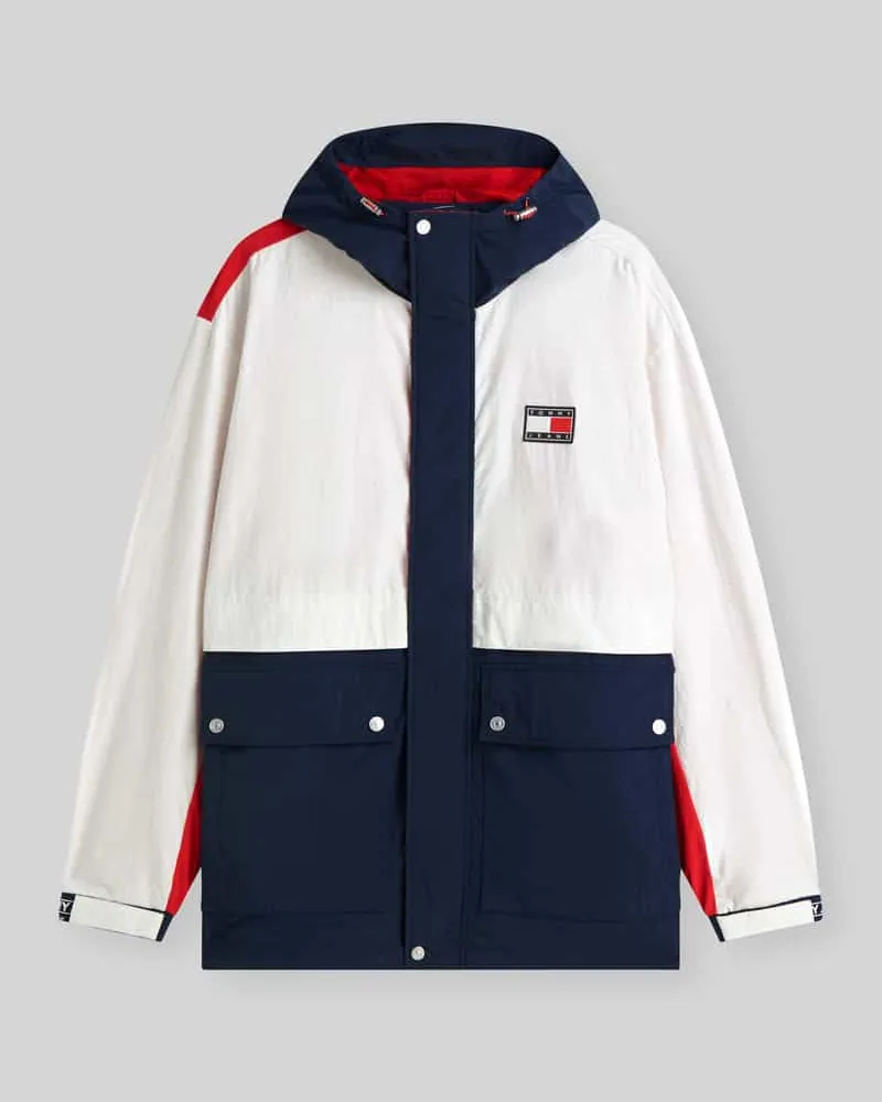 Tommy Hilfiger Regular Fit Jacke aus Nylon mit Logo-Patch Marine