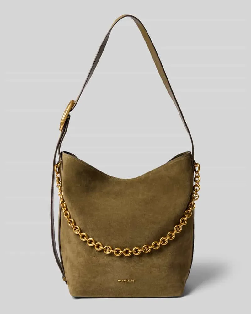 Michael Kors Handtasche aus Leder mit Label-Applikation Modell 'NOLITA Khaki