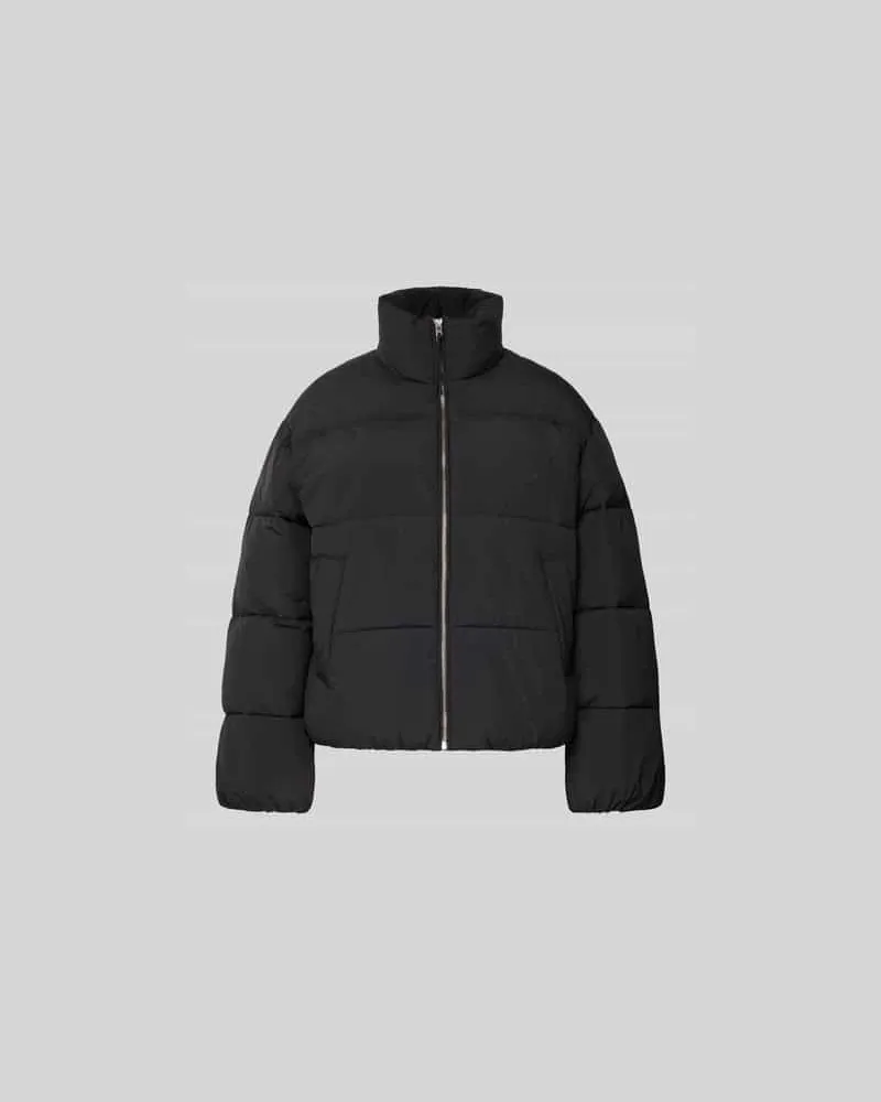 Closed Steppjacke mit gefüttertem Stehkragen Black