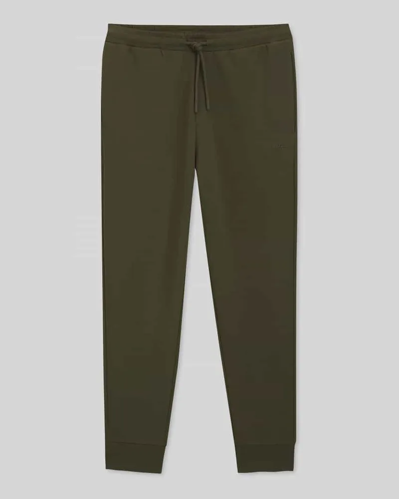 HUGO BOSS Sweathose mit Kordelzug Dunkelgruen