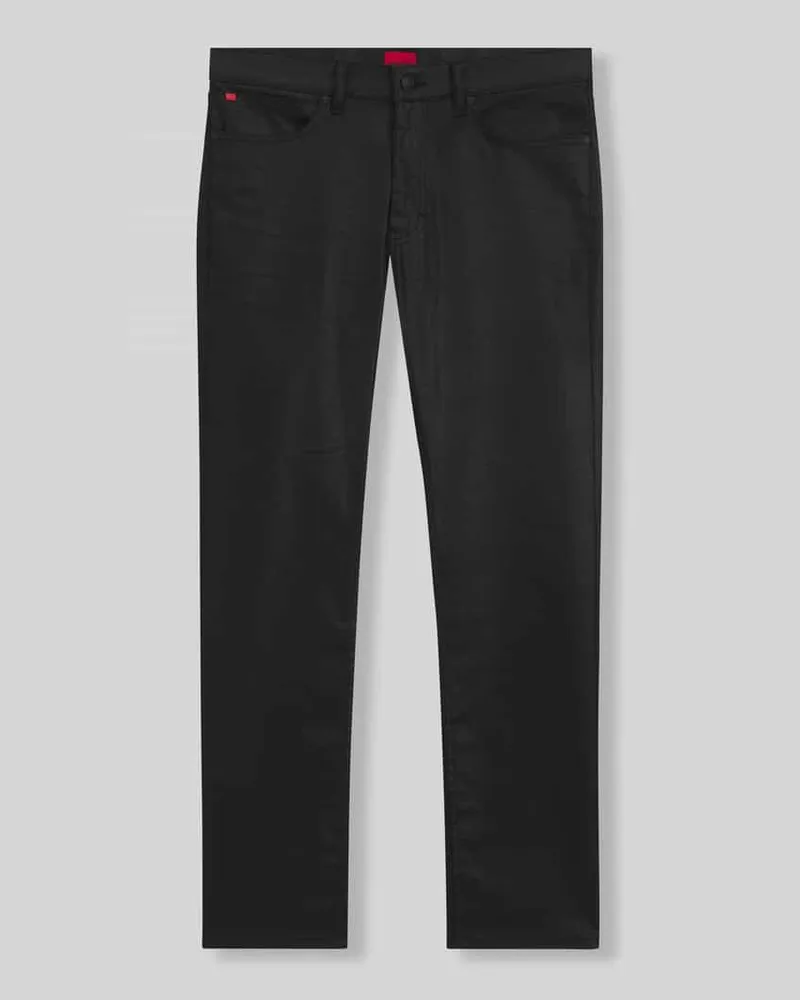 HUGO BOSS Slim Fit Jeans aus Baumwoll-Viskose-Mix Modell ' 708 Black