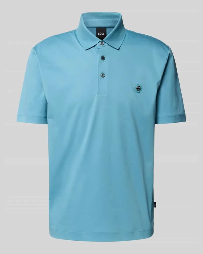 HUGO BOSS Regular Fit Poloshirt aus reiner Baumwolle Aqua