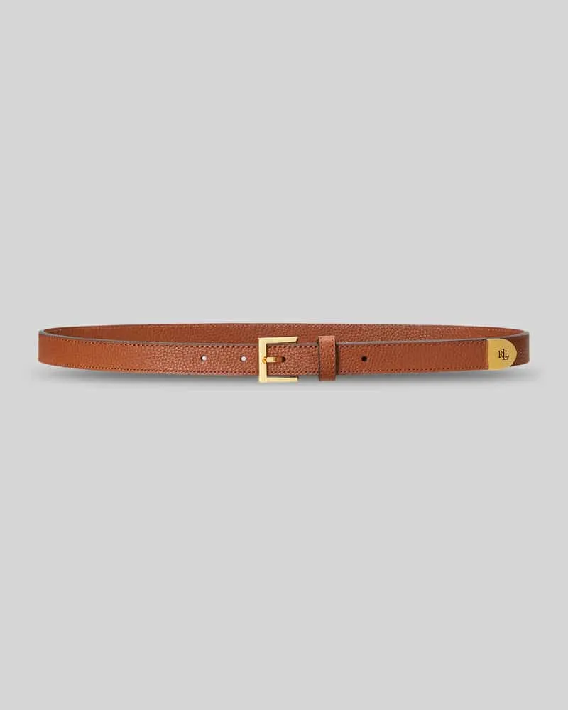 Ralph Lauren Gürtel aus echtem Leder mit Logo-Detail Cognac