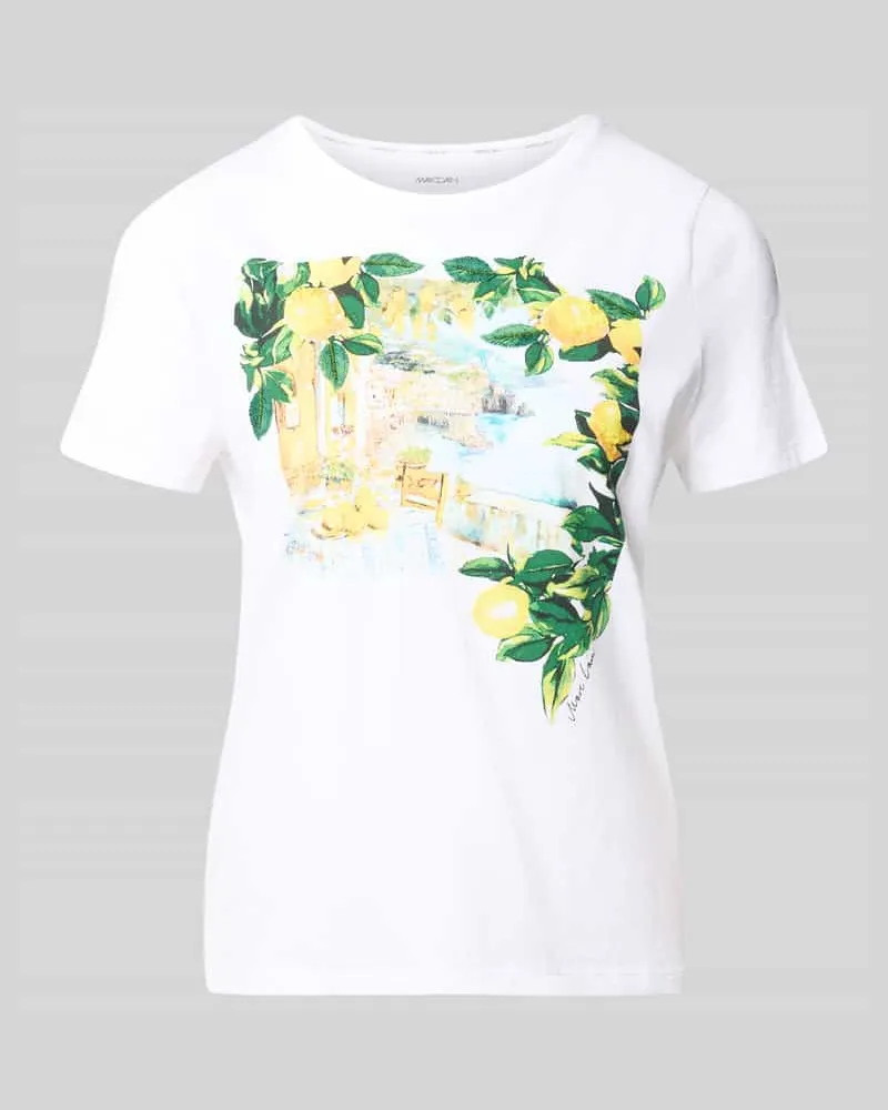 Liu Jo T-Shirt mit Motiv-Print und Rundhalsausschnitt Weiss