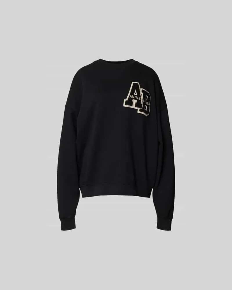 Anine Bing Oversized Sweatshirt mit Logo-Detail Black