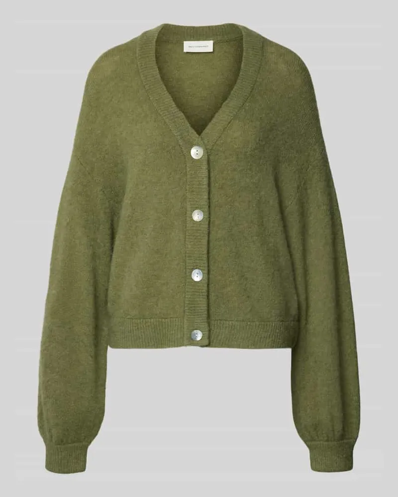 MOSS COPENHAGEN Strickjacke mit V-Ausschnitt Modell 'Petrinelle Hope Oliv