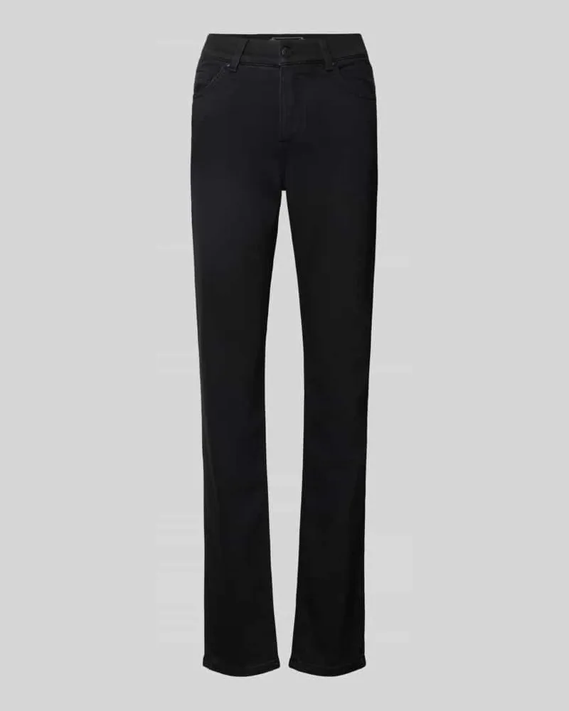 ANGELS  Regular Fit Jeans mit Knopfverschluss Modell 'Cici Black