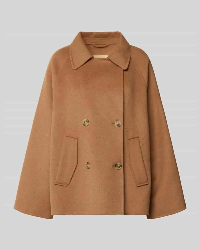 Smith & Soul Regular Fit Wolljacke mit doppelreihiger Knopfleiste Beige