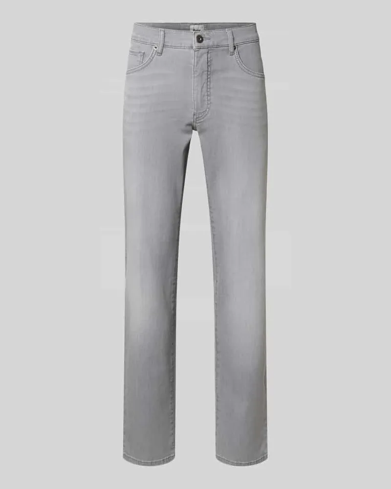 Brax Sraight Fit Jeans mit Eingrifftaschen Modell 'Cadiz Hellgrau