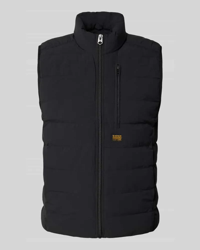 G-STAR RAW Steppweste mit Label-Patch Modell 'Foundation Black