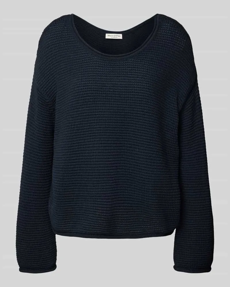 Marc O'Polo Comfort Fit Strickpullover aus reiner Baumwolle Marine