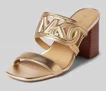 Ledersandalette mit Blockabsatz Modell 'ALMA