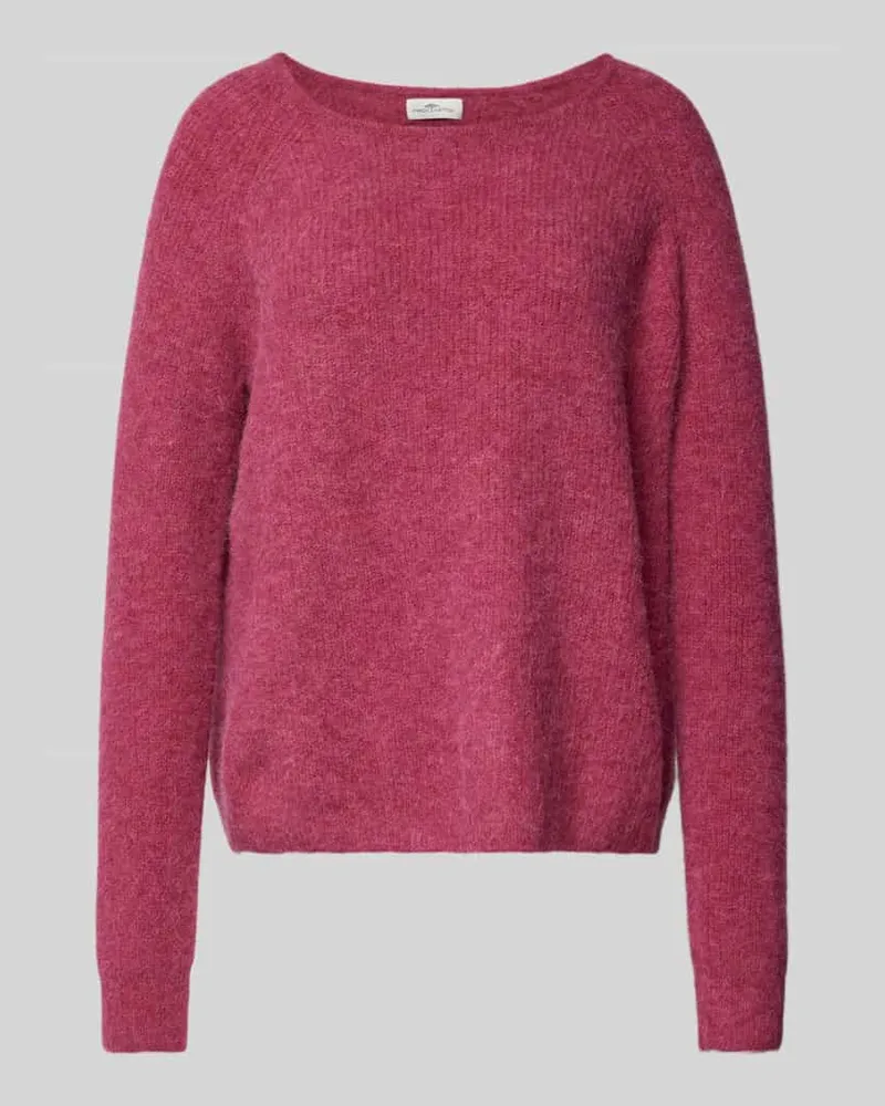 Fynch-Hatton Strickpullover mit gerippten Abschlüssen Pink