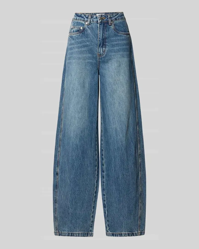 Gestuz Barrel Fit Jeans aus Baumwoll-Mix Modell 'Melu Blau
