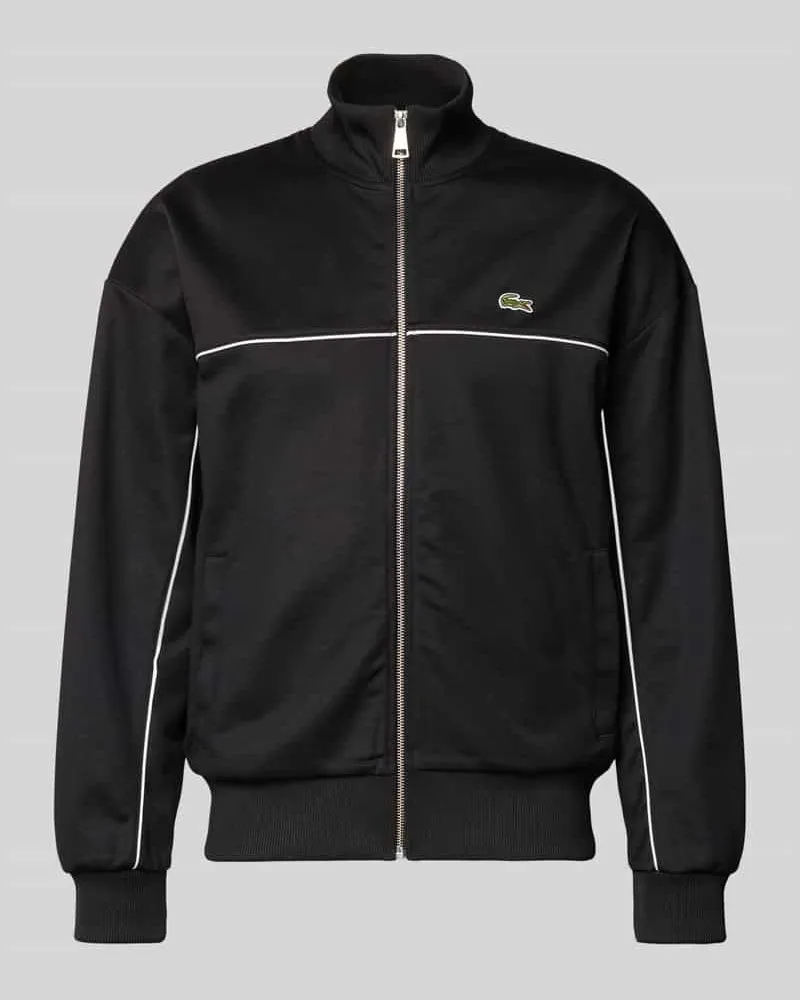 Lacoste Regular Fit Sweatjacke mit Baumwoll-Anteil Black
