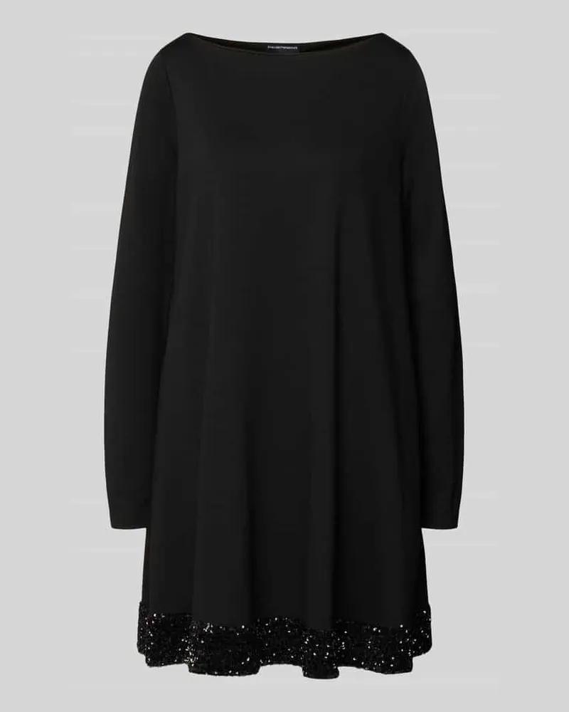 Emporio Armani Minikleid aus Viskose-Mix mit Pailletten Black