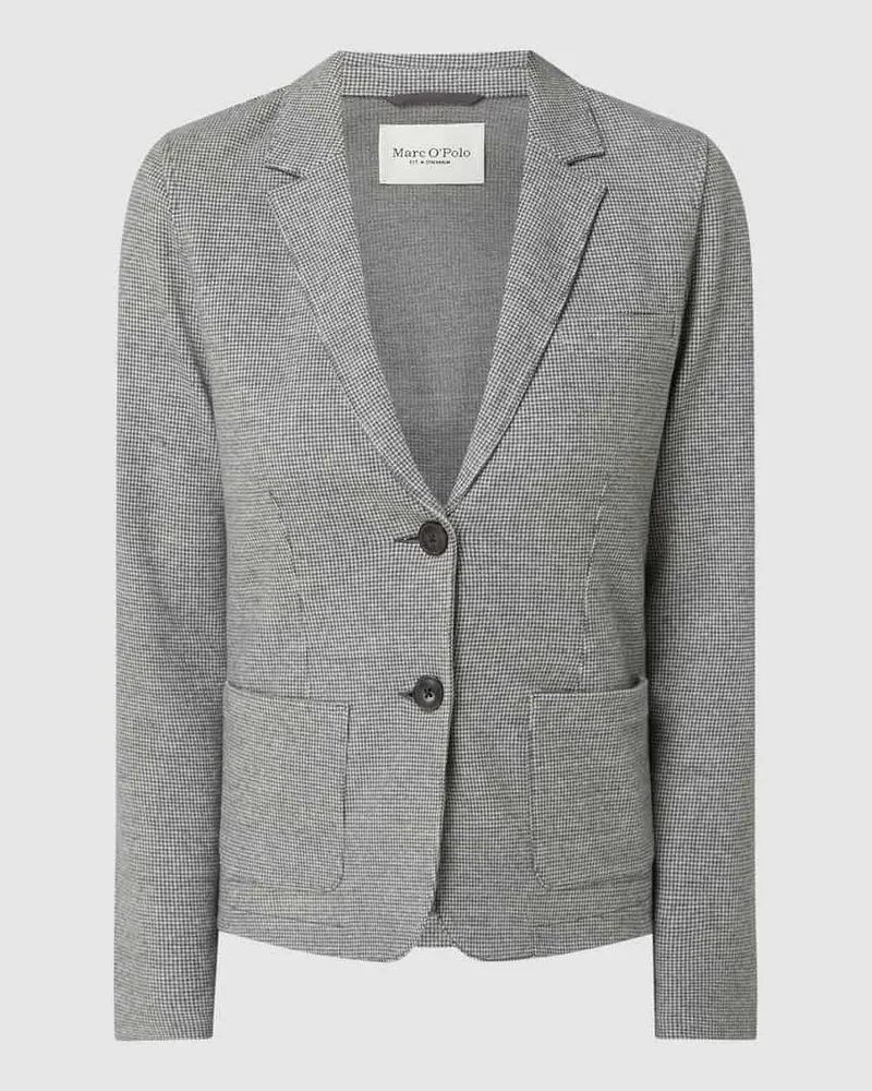 Marc O'Polo Blazer mit Hahnentritt-Dessin Silber