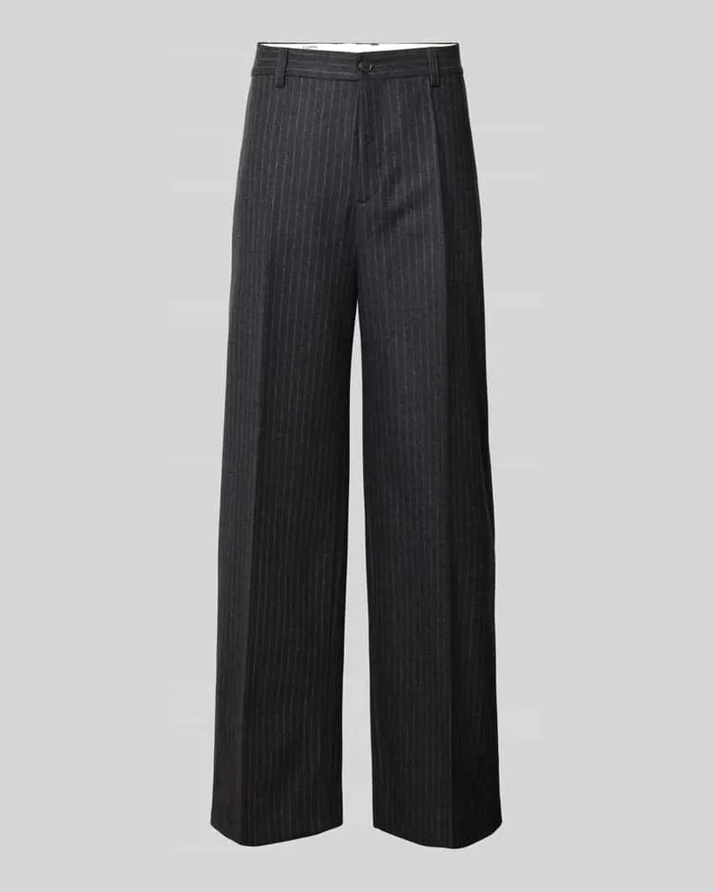 Filippa K Relaxed Fit Stoffhose aus Baumwoll-Mix Anthrazit