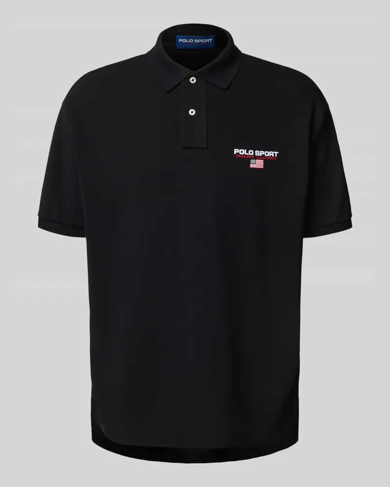 Ralph Lauren Regular Fit Poloshirt mit Logo-Stitching Black