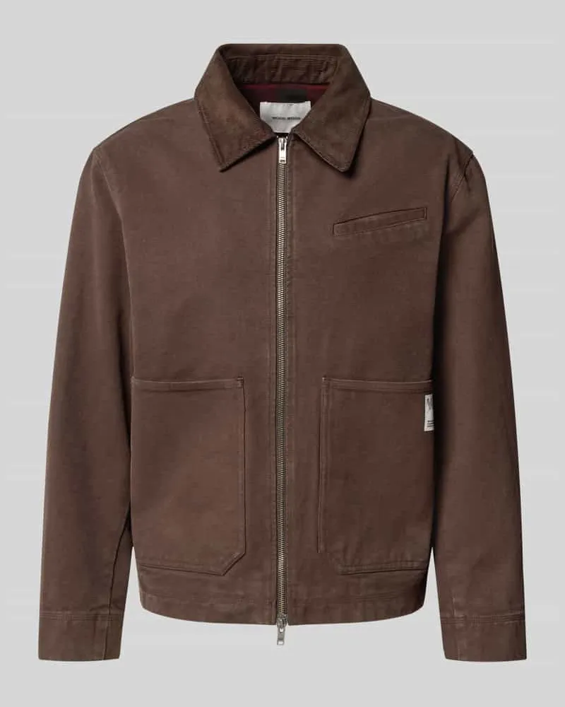 Wood Wood Jacke mit Zweiwege-Reißverschluss Schoko