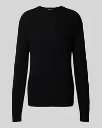 forét Strickpullover mit Rundhalsausschnitt Modell 'CONE Black