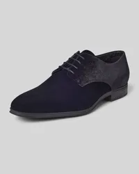 HUGO BOSS Lederderby mit Ziernaht Modell 'Theon Black