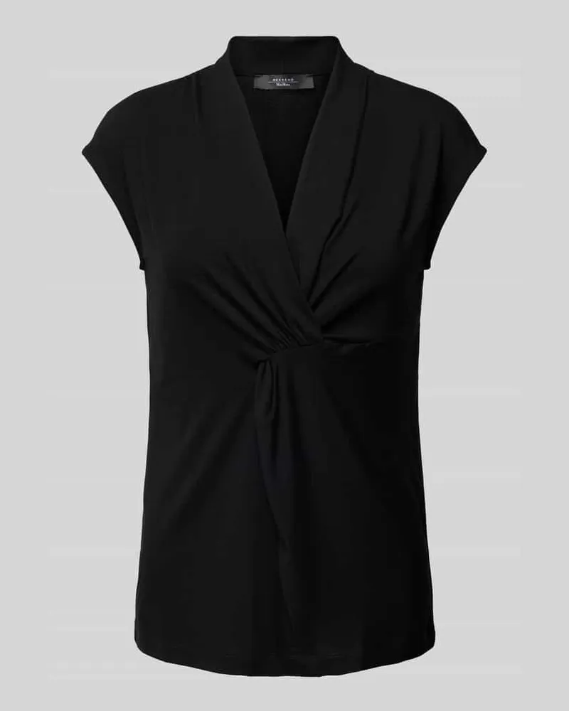 Max Mara T-Shirt mit Raffung Modell 'NEGOZI Black