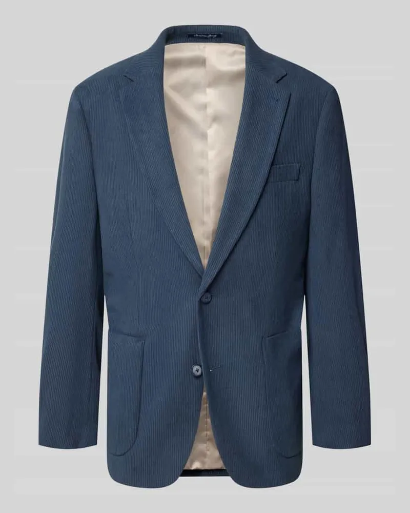 Christian Berg Regular Fit Sakko in Cord-Optik Dunkelblau