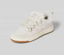 Sneaker aus Leder-Mix