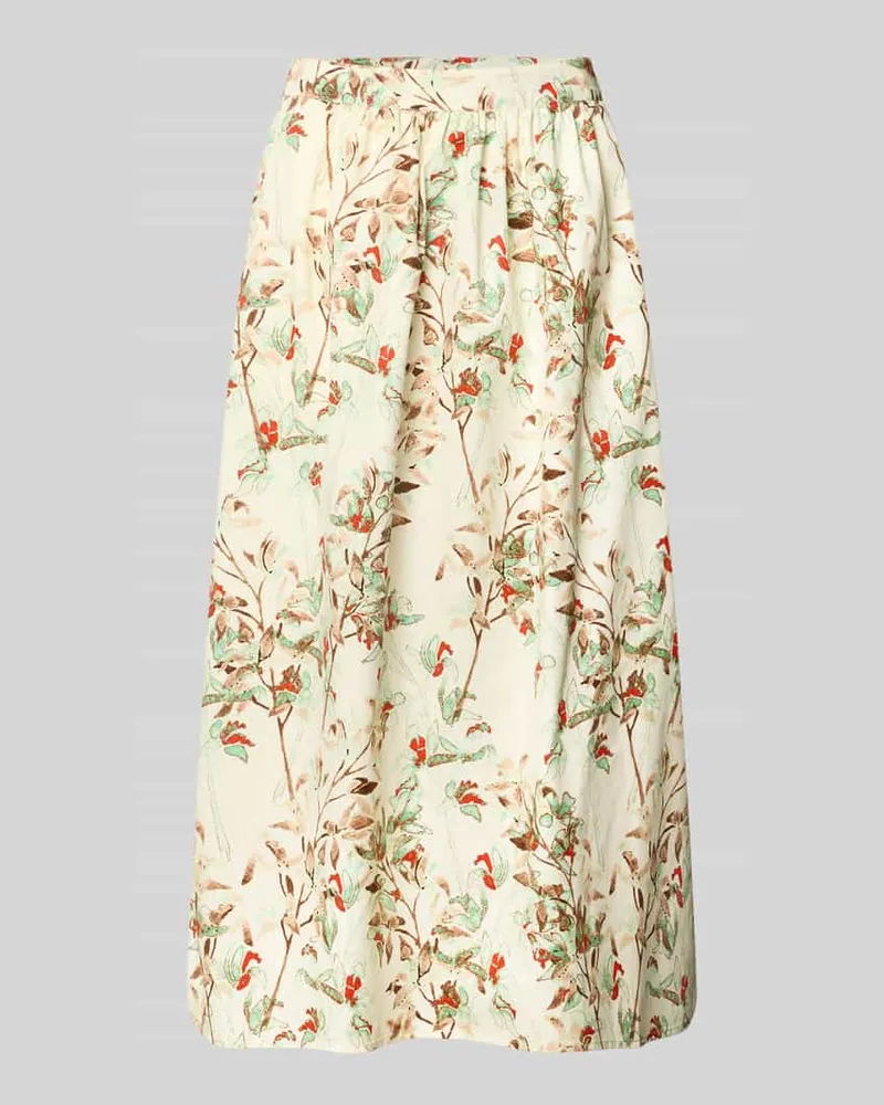 Fynch-Hatton Midirock im Allover-Look Modell 'BAMBOO Offwhite