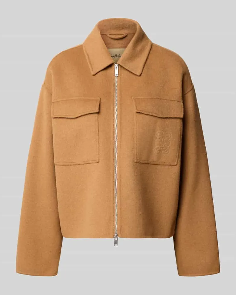 Smith & Soul Regular Fit Kurzmantel mit Brusttaschen Mittelbraun