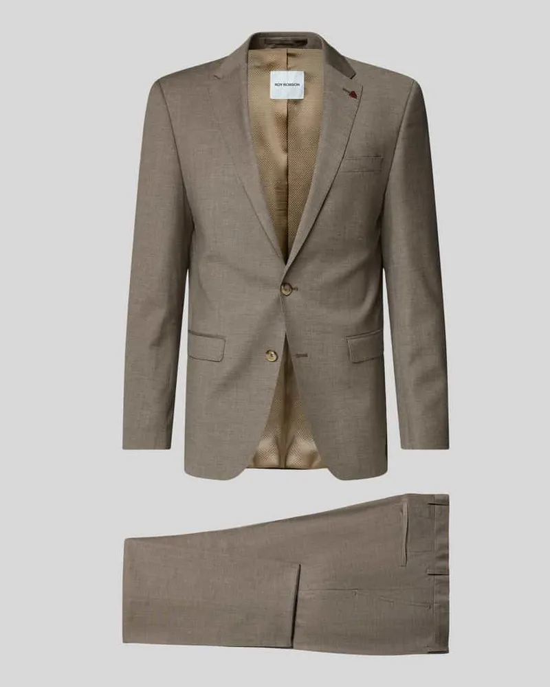 Roy Robson Anzug mit Reverskragen Taupe