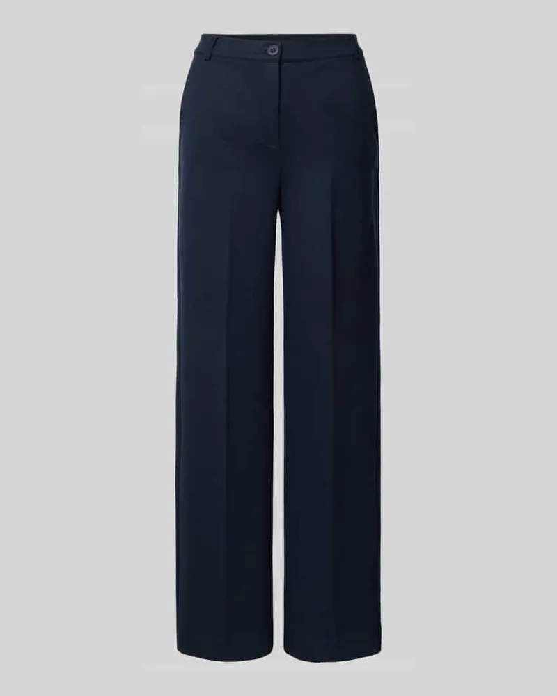Max Mara Straight Leg Hose mit Baumwoll-Anteil Modell 'ZELOTA Marine