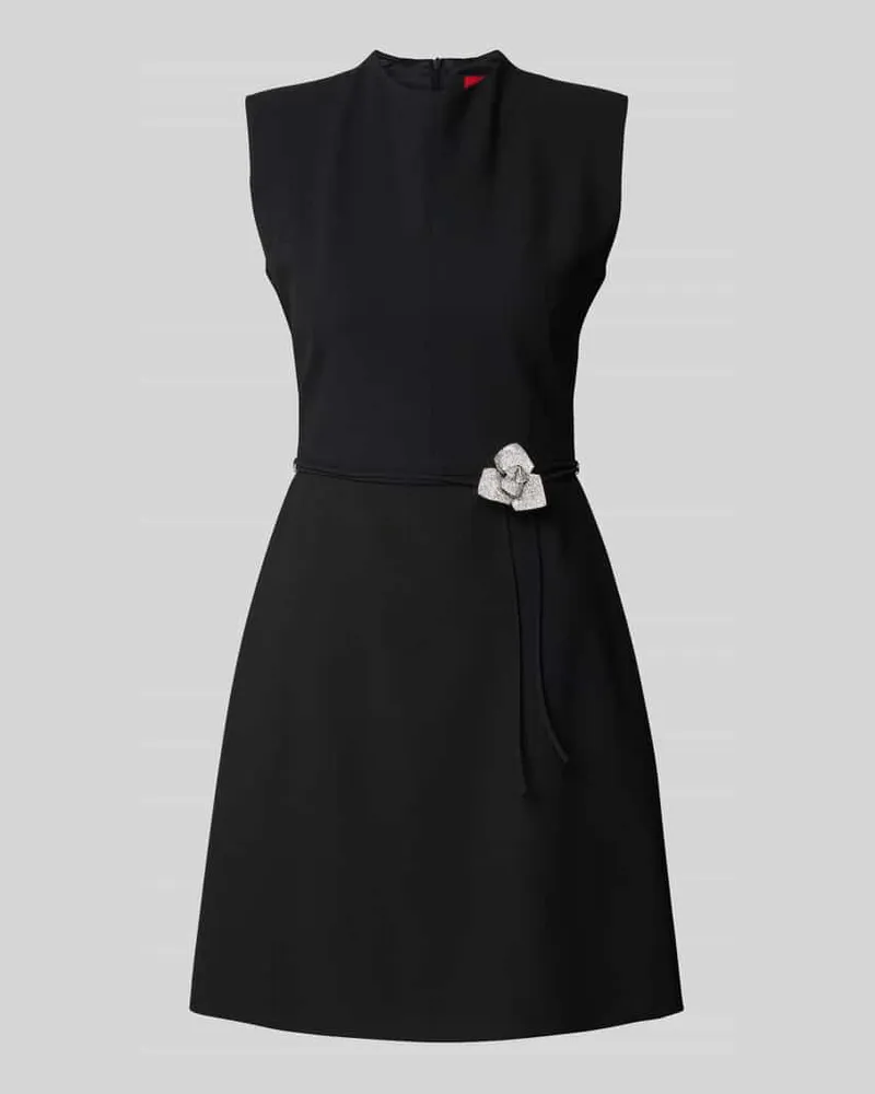HUGO BOSS Tailliertes Etuikleid mit Viskose-Anteil Modell 'KELENDI Black