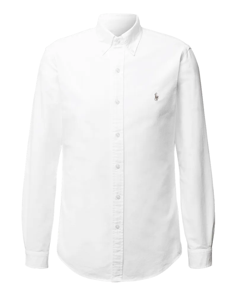 Ralph Lauren Slim Fit Freizeithemd aus Oxford Weiss