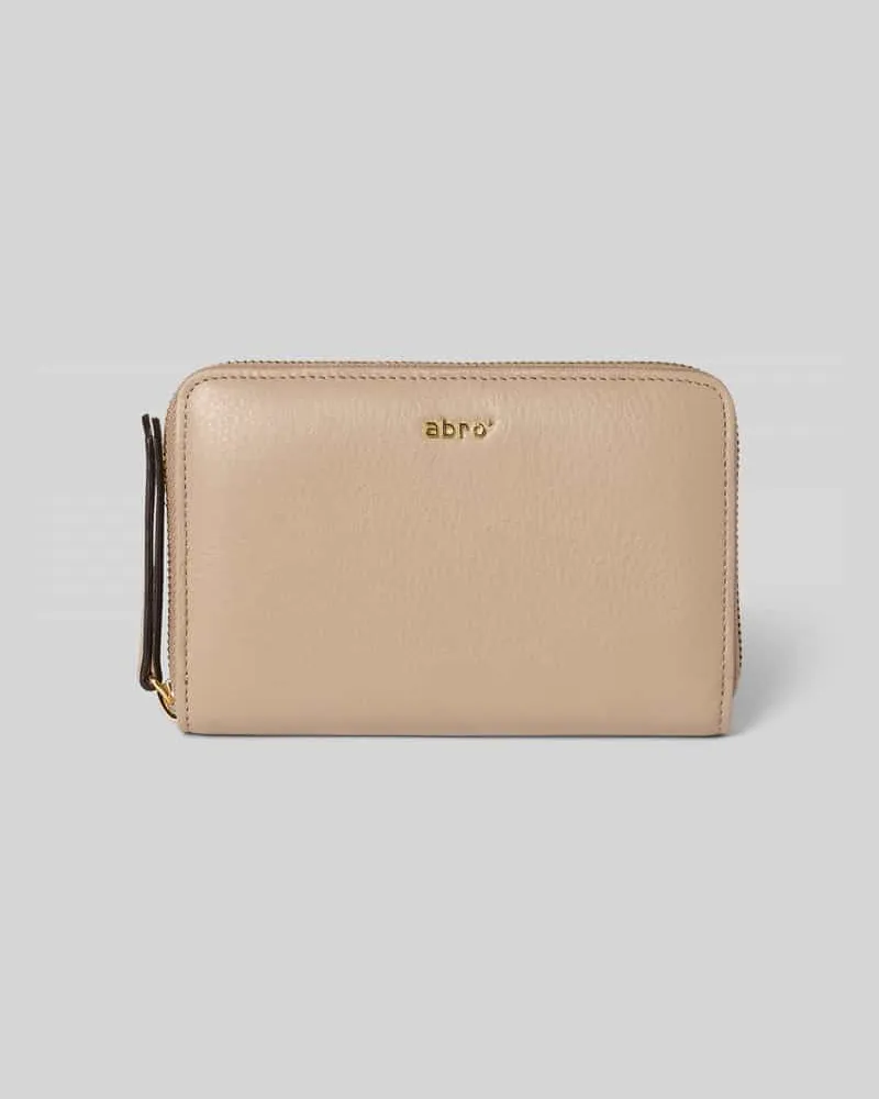Abro Portemonnaie mit Label-Detail Taupe