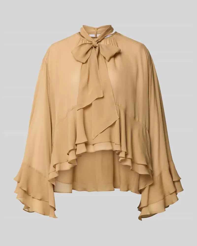 MARELLA Schluppenbluse aus reiner Viskose Modell 'PRISCA Camel