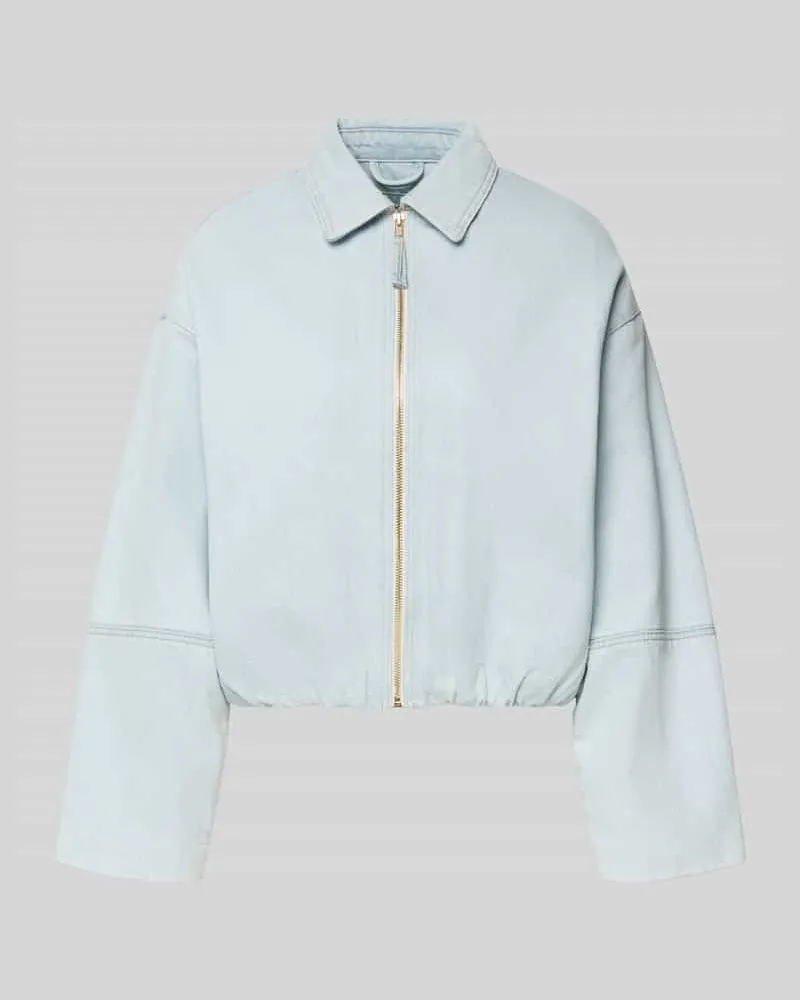 JAKE*S Jeansjacke mit Reißverschluss Hellblau