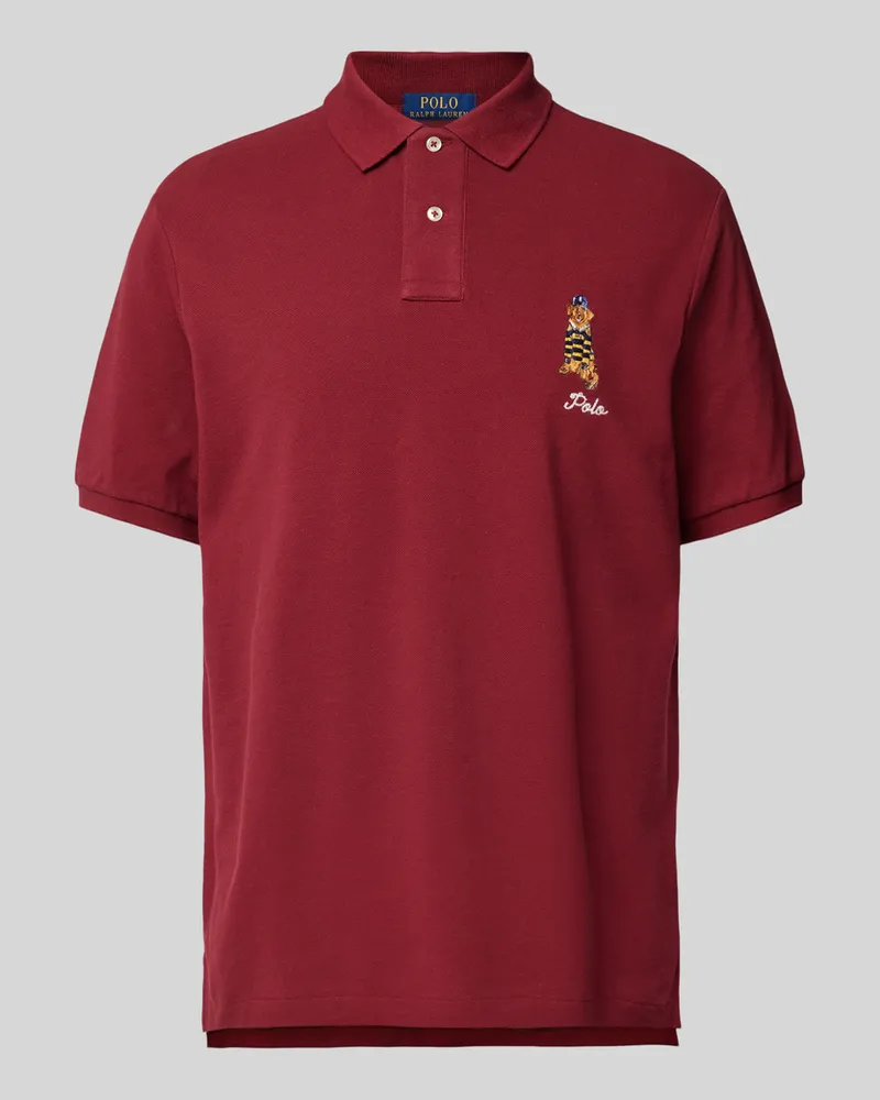 Ralph Lauren Poloshirt mit Logo-Stitching Bordeaux