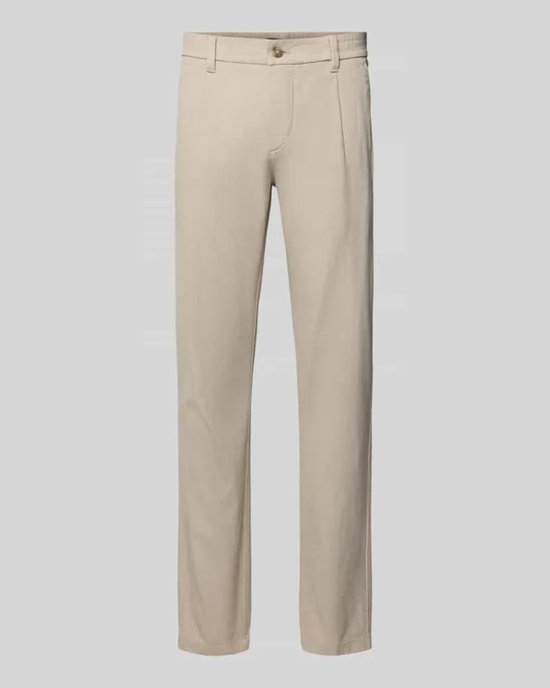 Marc O'Polo Regular Fit Schmale Hose aus Baumwoll-Mix Modell 'Stig Jogger Beige