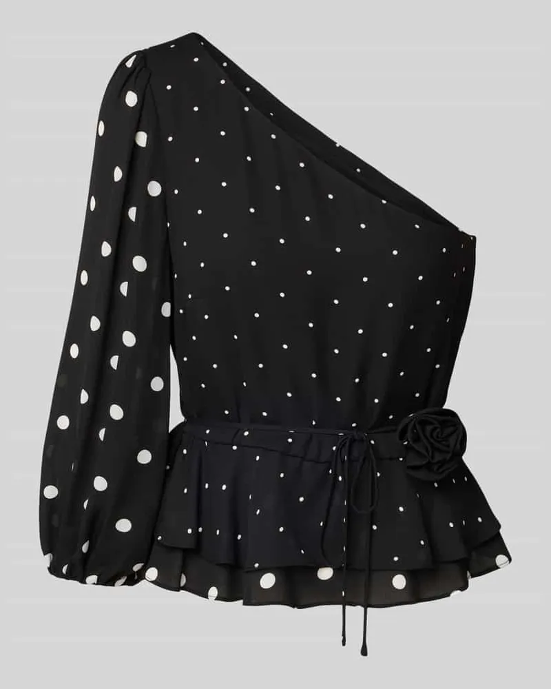 Marc Cain Blusenshirt mit One-Shoulder-Träger Black